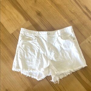 White cut off Jean shorts size 12 EUC Divided brand by H&M